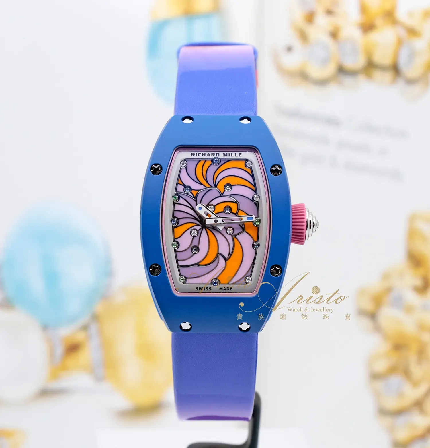 リリマリモモ 7/24 M34 14 0 3.7AR/10 Roger Dubuis Much More 34mm White Gold